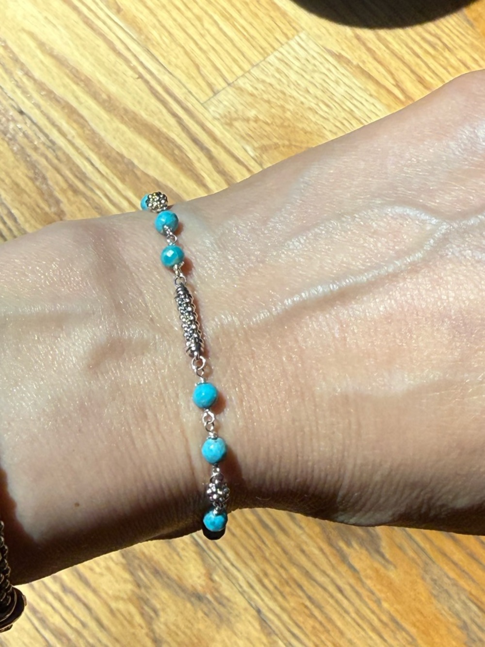 Caviar Icon Turquoise Beaded Bracelet from Lagos Size S(6) - Picture 5 of 8